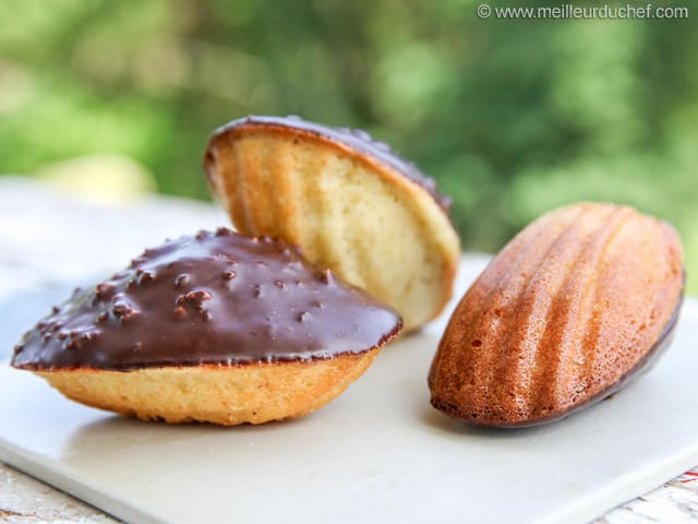 Chocolate-Dipped Madeleines