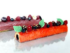 Mini Yule Logs with Amarena Cherries