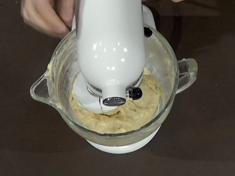 Place the bowl in the stand mixer