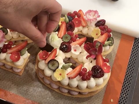 Number Cake with Red Berries - 75