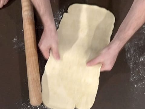 Roll out dough into a long rectangle