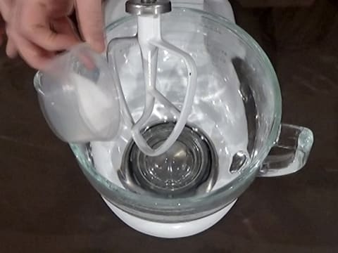 Add salt to water in stand mixer bowl