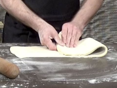 Fold one side of the dough