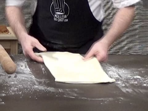 Roll out dough into a long rectangle