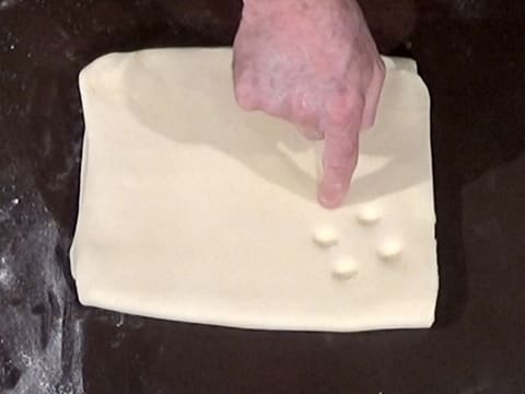 Make five finger marks in the dough