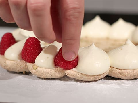 Pistachio, Raspberry & White Chocolate Macaron Cake - 46