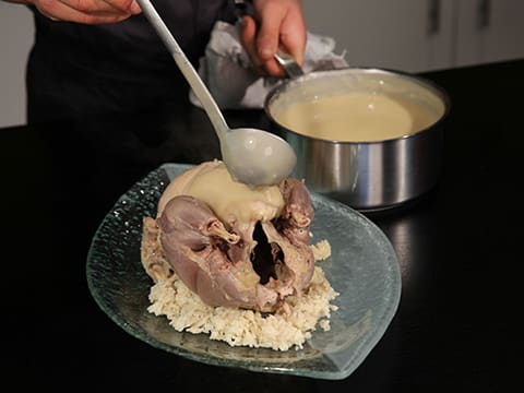 Poached Chicken with Sauce Suprême - 30