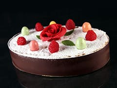 Raspberry Easter Macaron Cake
