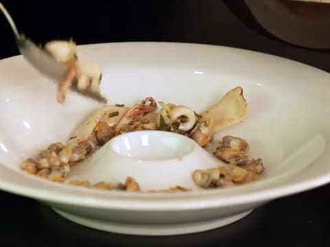 Seared Baby Squid with Cockles & Samphire - 38