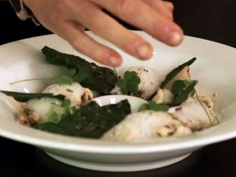 Seared Baby Squid with Cockles & Samphire - 42