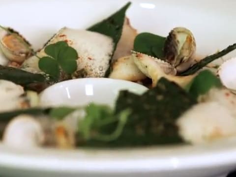 Seared Baby Squid with Cockles & Samphire - 43