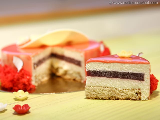 Strawberry, Coconut & Hibiscus Entremets