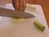 Trimming leeks into a julienne - 4