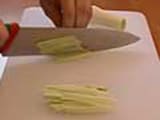 Trimming leeks into a julienne - 7