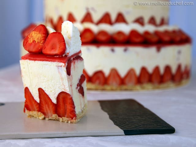 Fraisier Strawberry Wedding Cake