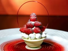 Wild Strawberries, White Chocolate Shell & Cream Cheese Sorbet