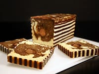 Zebra Loaf Cake, Chocolate & Coffee Insert