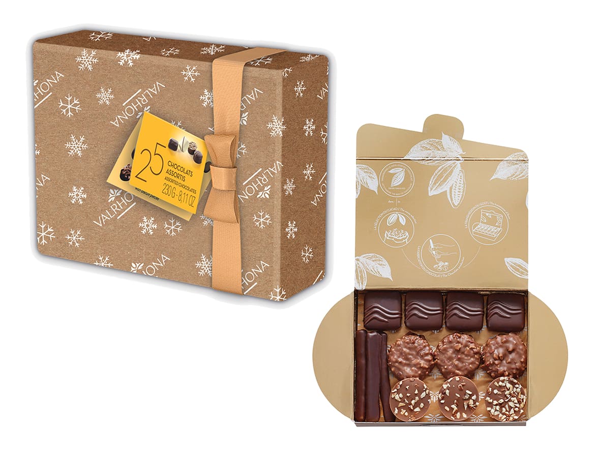 Ballotin cadeau Valrhona Noël 2025.*ATTR