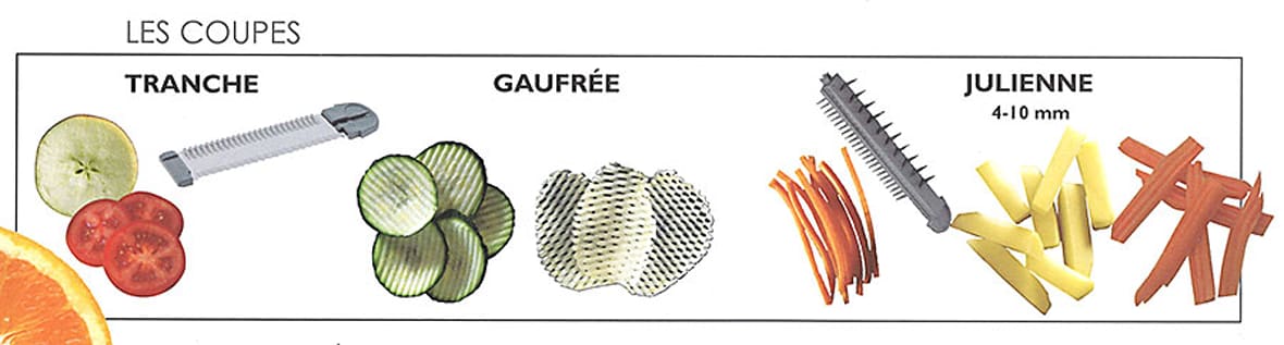 Lames de coupe pour mandoline.*ATTR