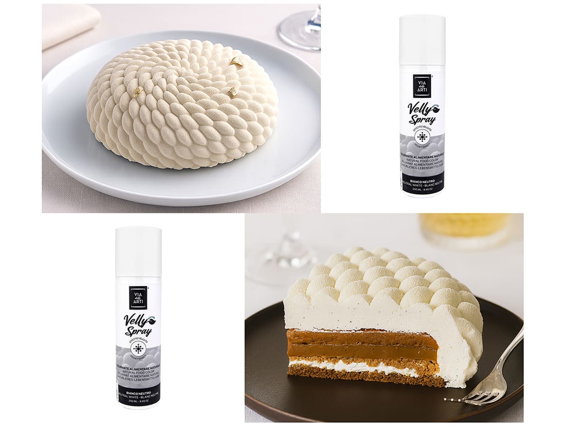 Spray velours patisserie blanc.*ATTR