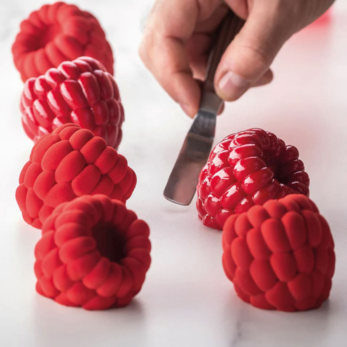 Framboise Fiorani réalisée avec un moule silicone Pavoni.*ATTR