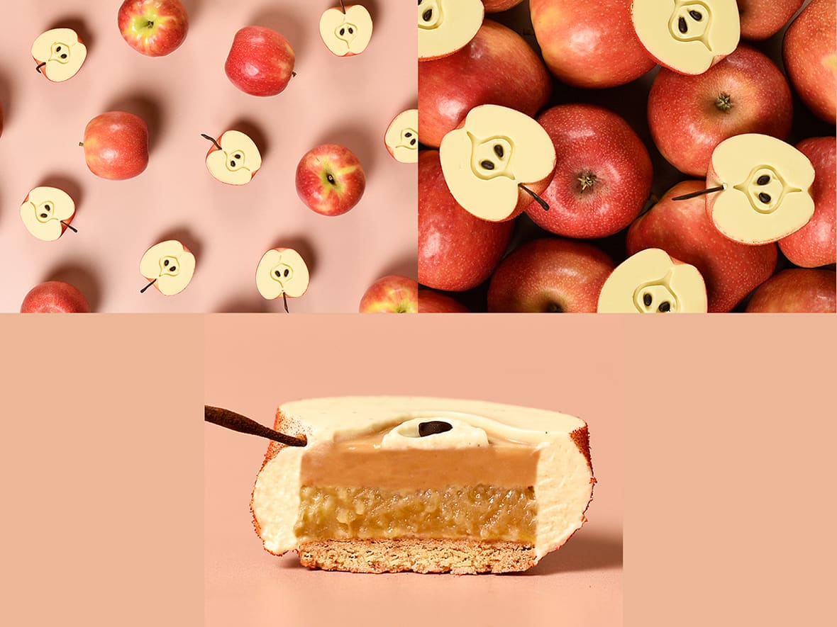 Entremets pomme en trompe-l'œil.*ATTR