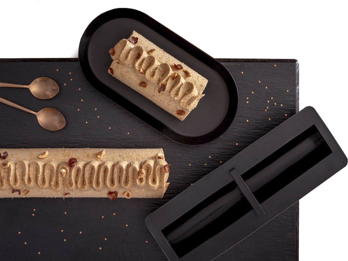 Moule à Bûche Lisse En Silicone 30 Cm - Pour Bûche De Noël - Résiste De -40°C à +230°C - Facile à Démouler