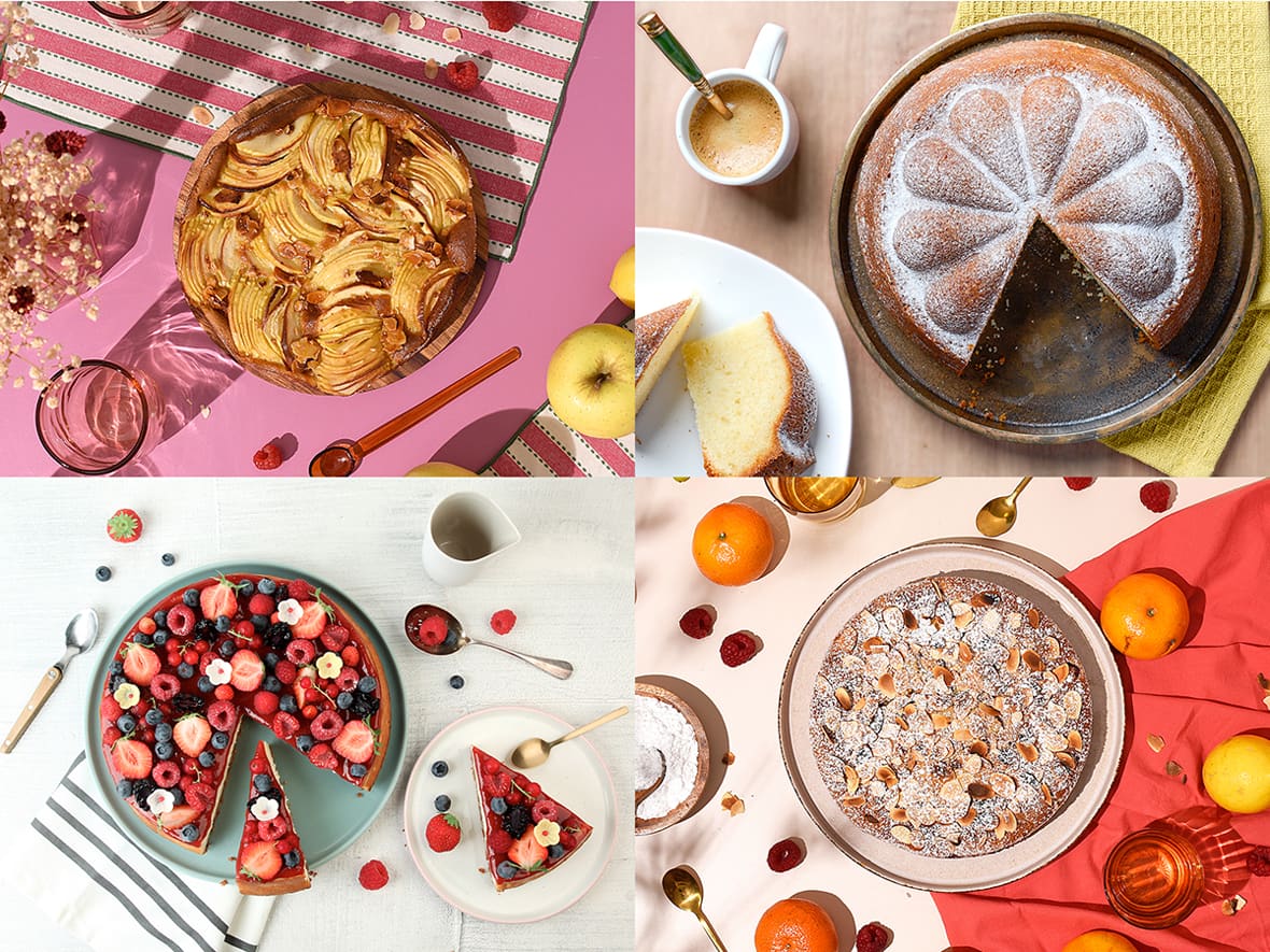 Desserts cuits dans un moule à manqué.*ATTR