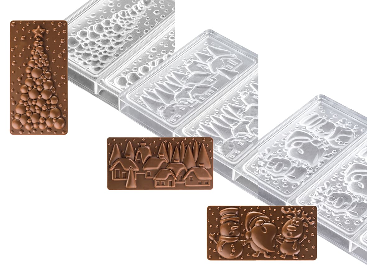 Tablette de chocolat en polycarbonate.*ATTR