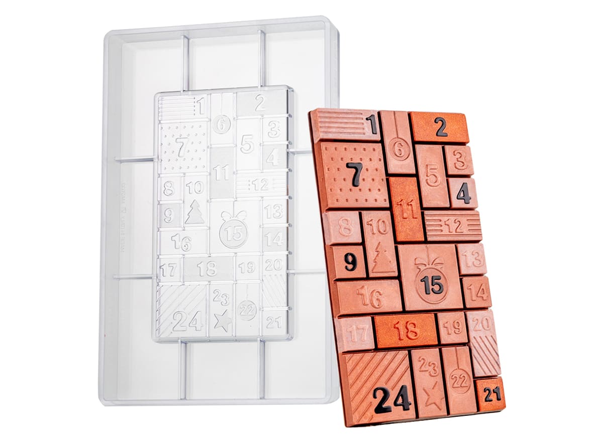 Tablette de chocolat en polycarbonate.*ATTR