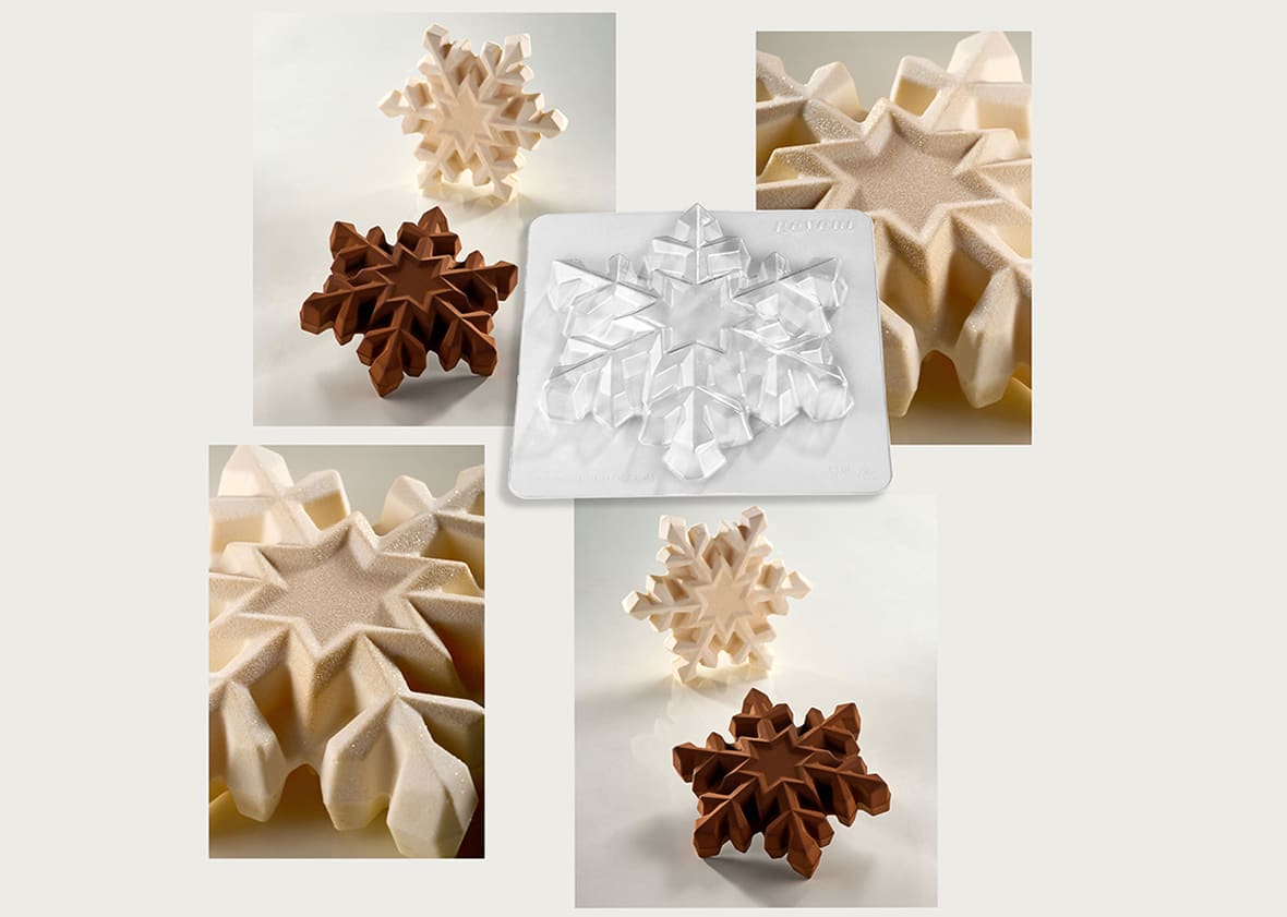 Moule chocolat forme flocons.*ATTR