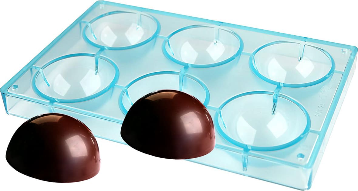 Moule chocolat en polycarbonate demi sphère.*ATTR