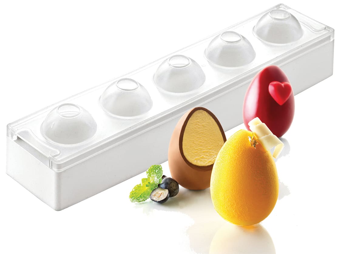 Moule 5 œufs 3D Silikomart.*ATTR