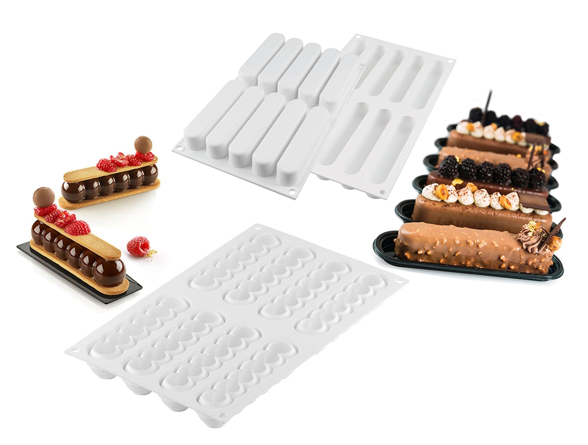 Moule silicone éclair Silikomart.*ATTR
