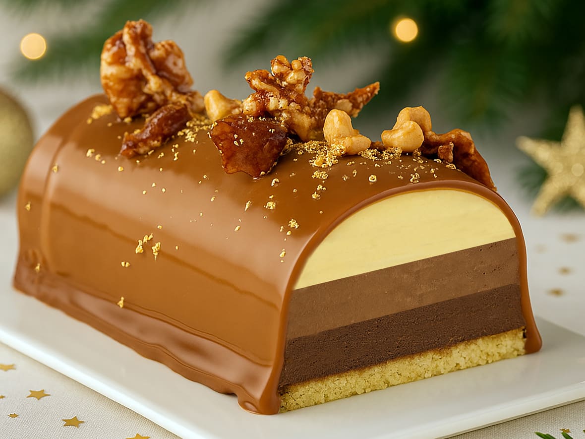 Bûche trois chocolats.*ATTR