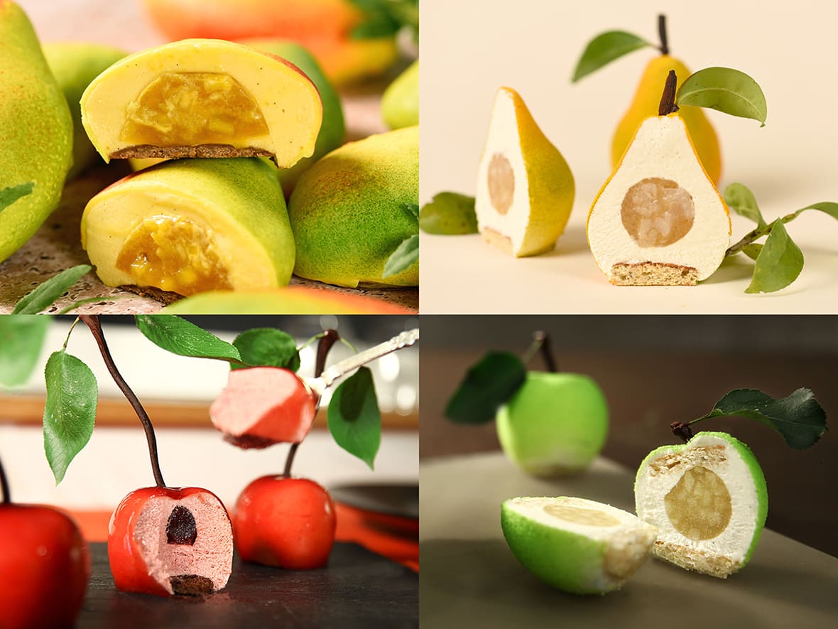 Moules fruits en trompe l'oeil 3D Silikomart.*ATTR