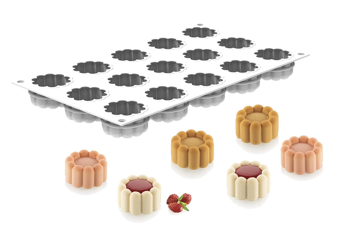Moule silikomart 15 petites charlottes.*ATTR