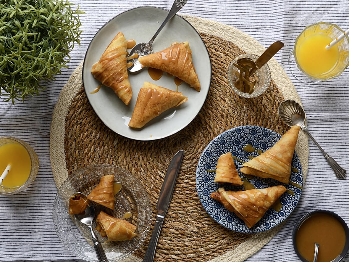 Crêpes fourrées pomme mousse au chocolat*ATTR