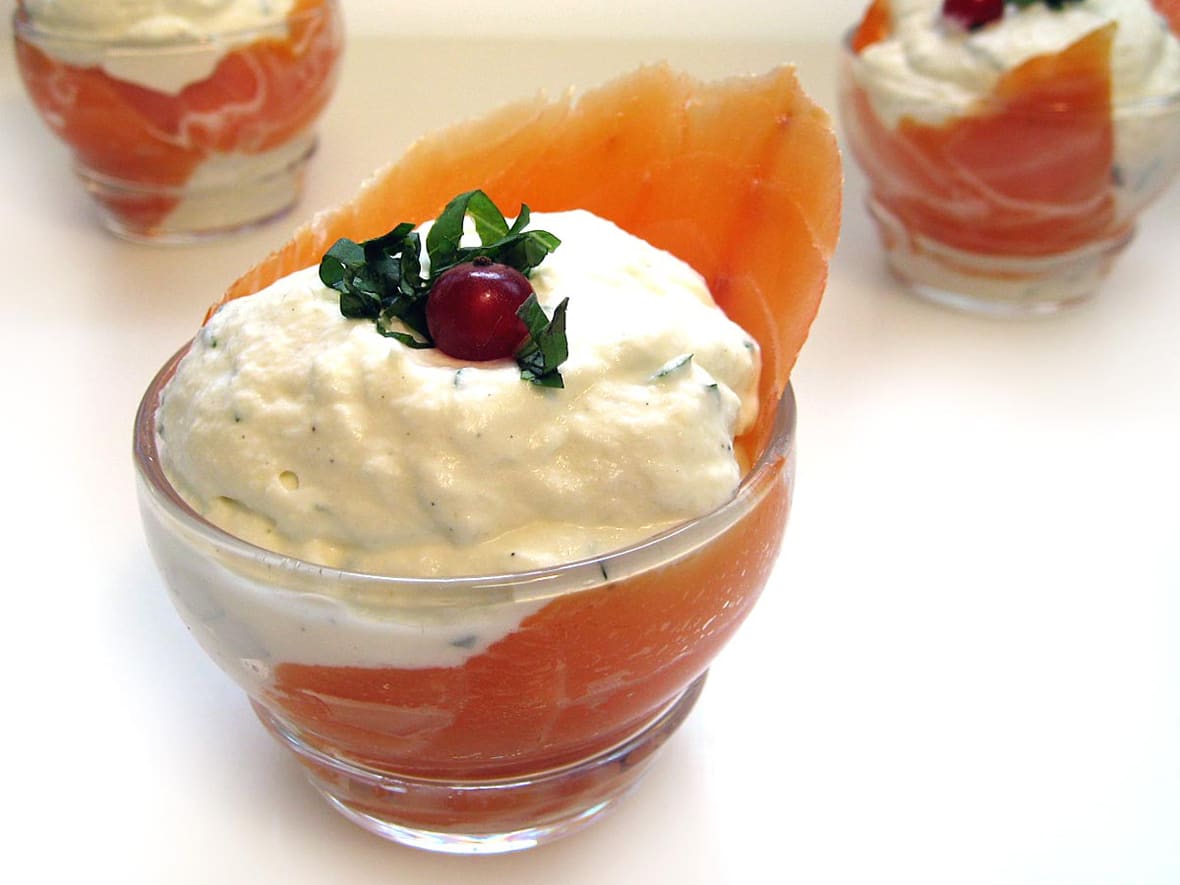 Mousseline de ricotta au saumon fumé.*ATTR