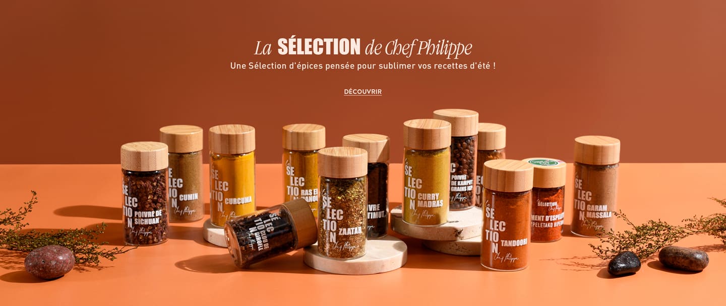 la Sélection d'épices de Chef Philippe : Une sélection d'épices pensée pour sublimer vos recettes d'été !*ATTR