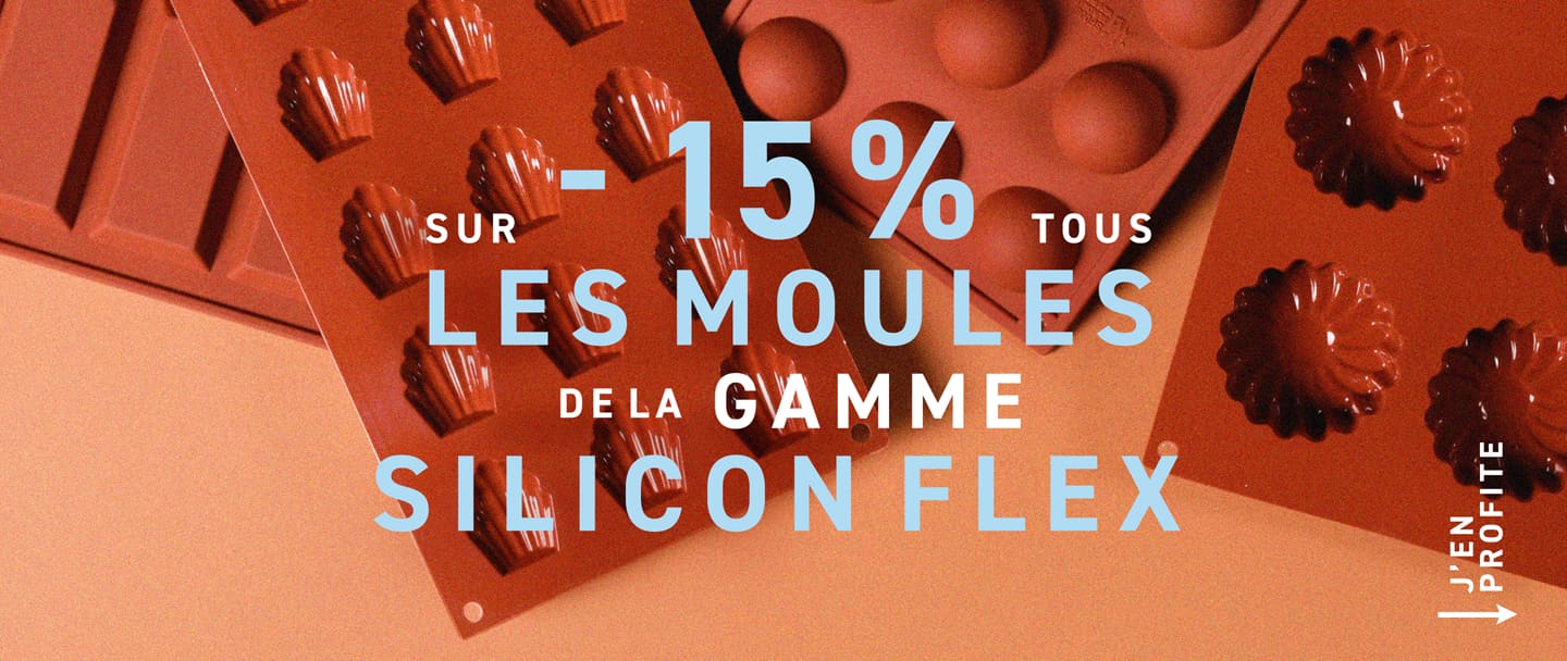 La qualité Silikomart à prix promo !
-15% sur tous les moules de la gamme Silicon Flex