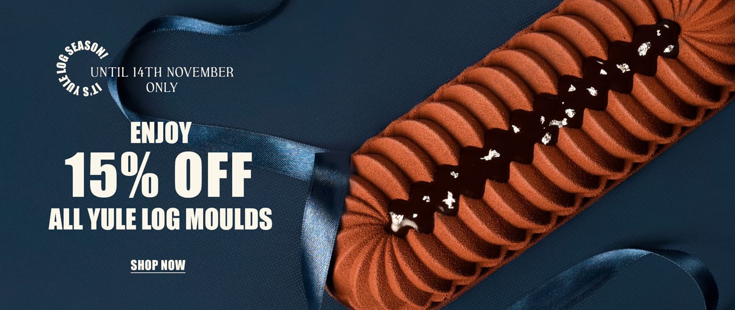 Enjoy 15% off all yule log moulds*ATTR