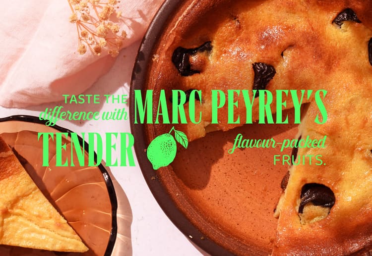 Taste the difference with Marc Peyrey's tender, flavour-packed fruits*ATTR
