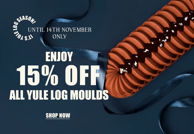 Enjoy 15% off all yule log moulds*ATTR
