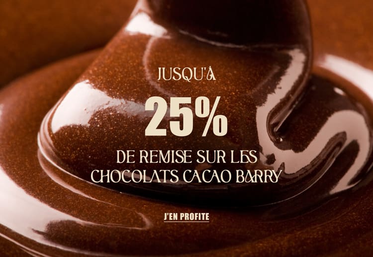 Jusqu'à 25% de remise sur les chocolats Cacao Barry*ATTR