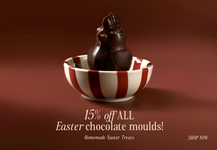 enjoy 15% off all Easter chocolate moulds!*ATTR