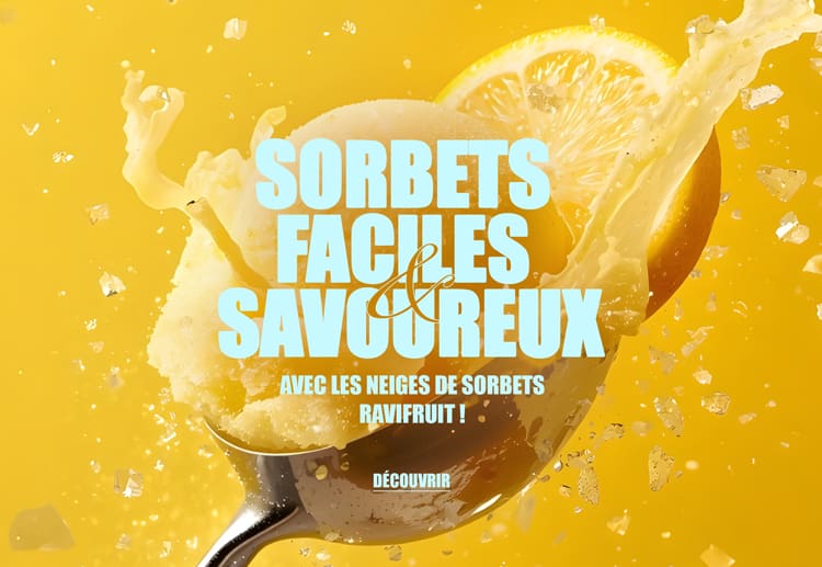 Des Sorbets faciles et savoureux avec les Neiges de Sorbets Ravifruit !*ATTR
