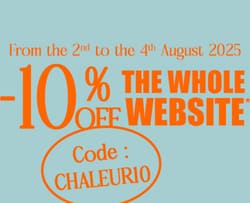 Save 10% this weekend with the code CHALEUR10*ATTR
