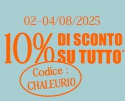 10% di sconto su tutto il sito con codice CHALEUR10*ATTR