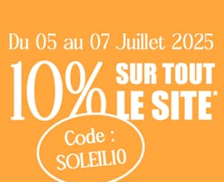 -10% sur tout le site avec le code SOLEIL10*ATTR